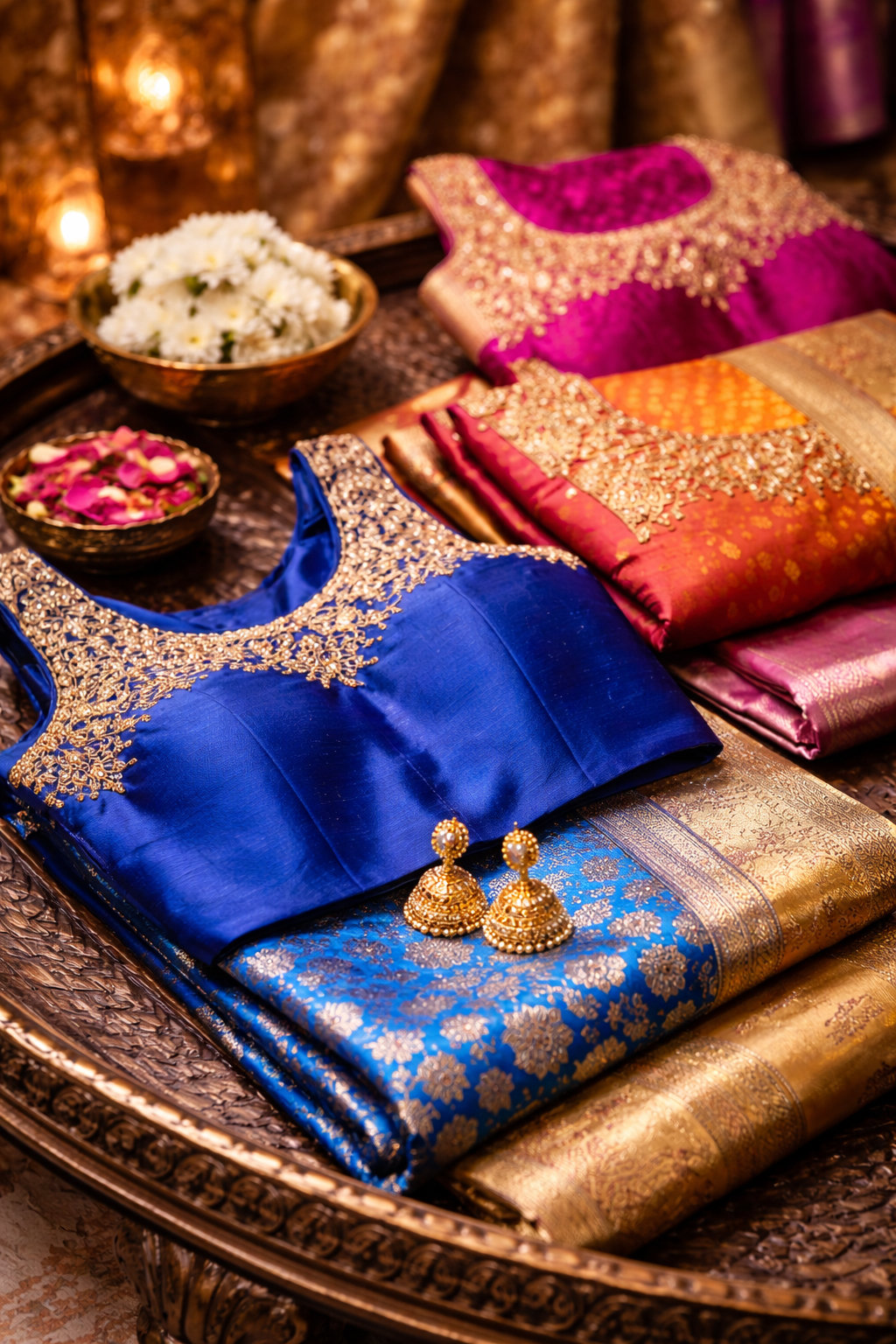 Kanjivaram Saree with Sleeveless Blouse: A Bold Yet Traditional Statement