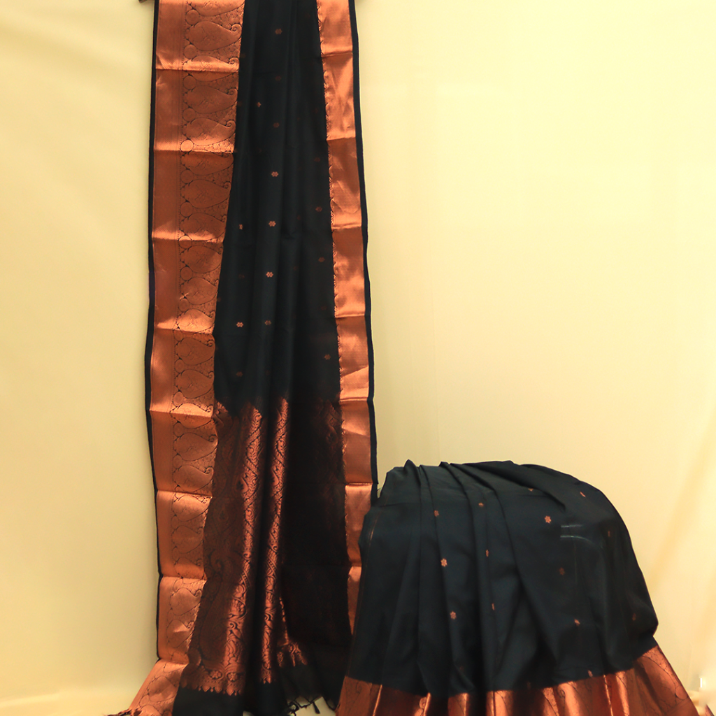 Black Kanjivaram Saree for Evening Weddings: Tradition with a Bold Modern Soul