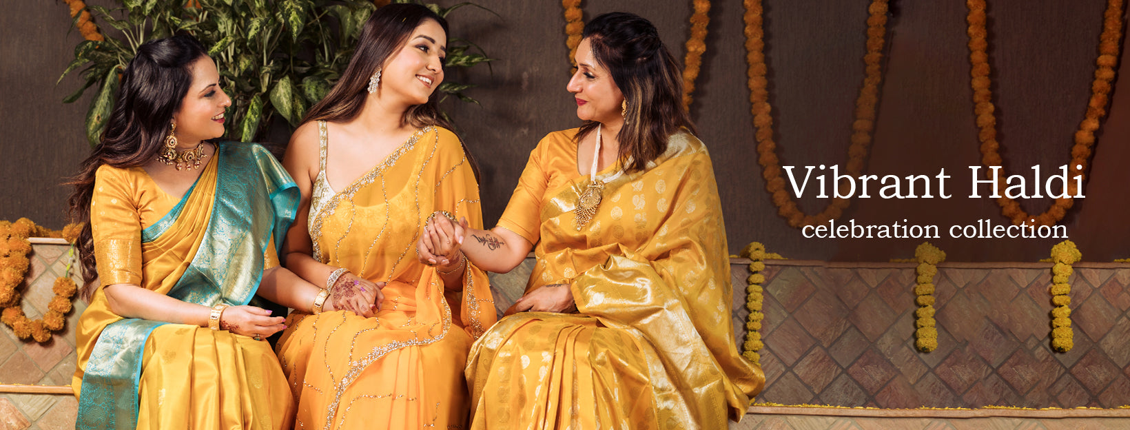 Yellow Saree For Haldi - Buy Yellow Haldi Saree for Bride Online