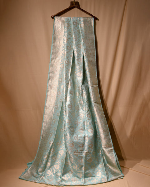 Teal Upada Handloom Pure Silk saree