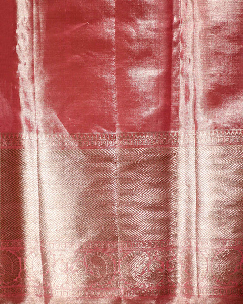 Light Pink Tissue Pure Silk Brocade Kanjivaram saree