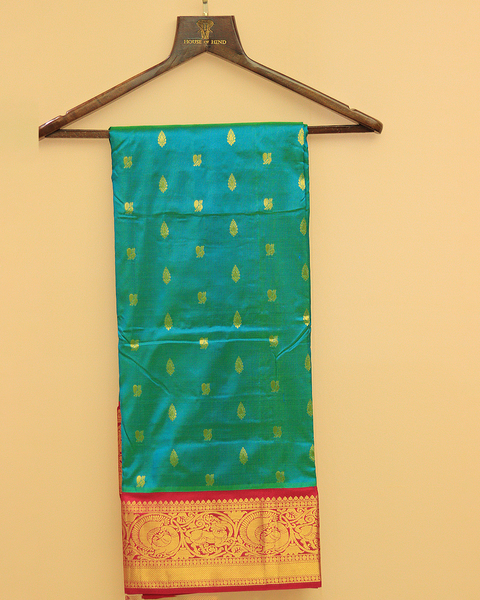 Aquamarine Grace 9-Yard Paithani Silk Saree