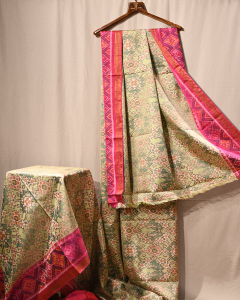 Pista Patola Pure Silk Saree