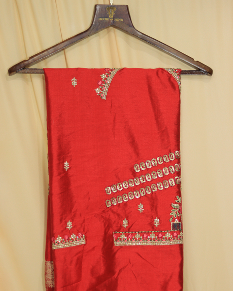 Red Designer Bandhani Saree for Weddings