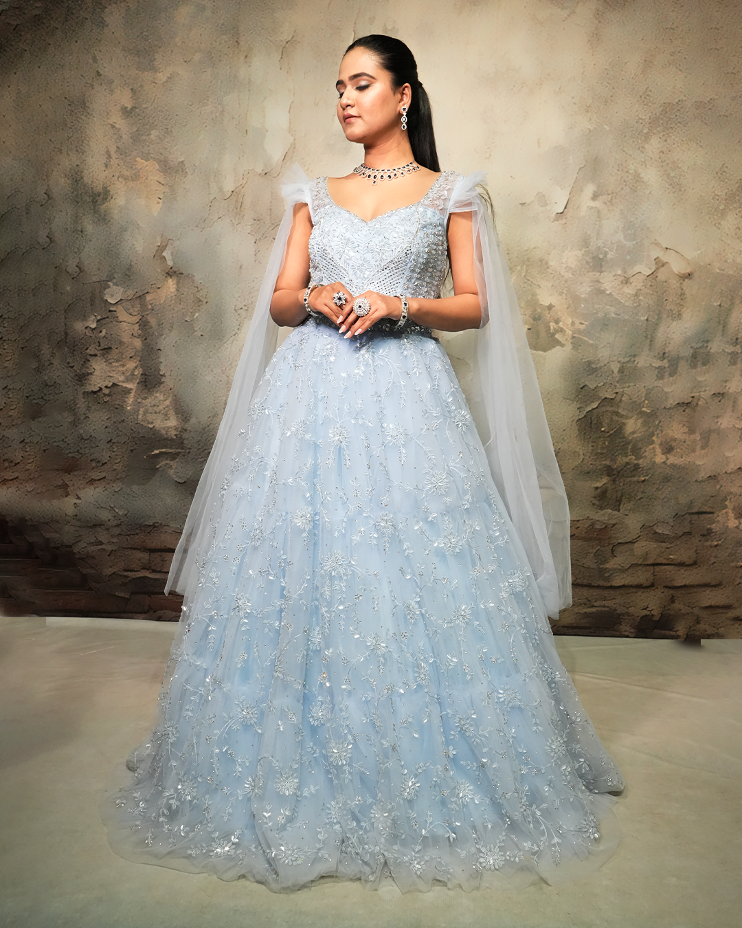 Ethereal Bridal Gown in Serenity Blue
