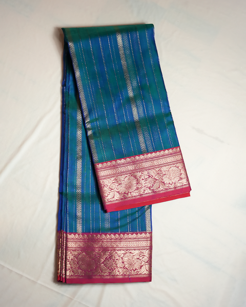 Blue Chanderi Silk Saree – A Timeless Ethnic Elegance