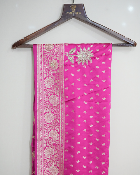 Majestic Purple Banarasi Pure Silk Saree with Banarasi Zaal – A Royal Statement