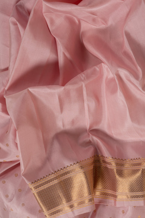 Baby Pink Handwoven Kalanjali Mastani Paithani Saree with Tilgul Butti