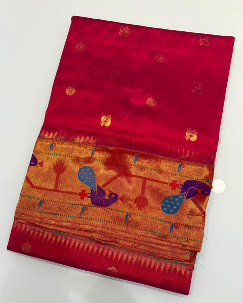 Rani Pink Pure Silk Paithani