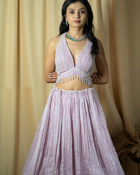 Baby Pink Light Lehenga from the Coral Reverie Collection