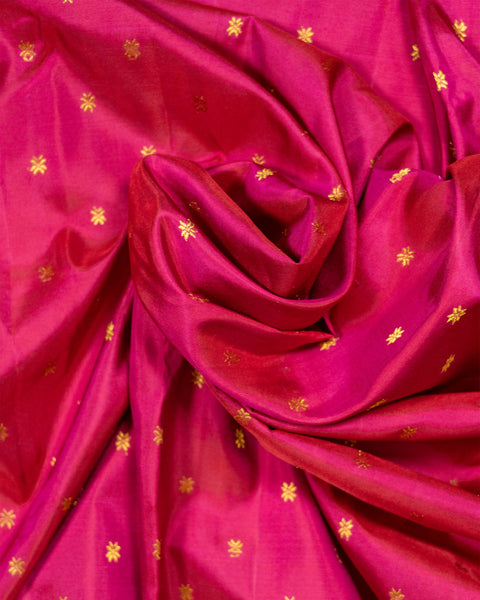 Rani Pink Paithani Saree with Traditional Border and Pallu
