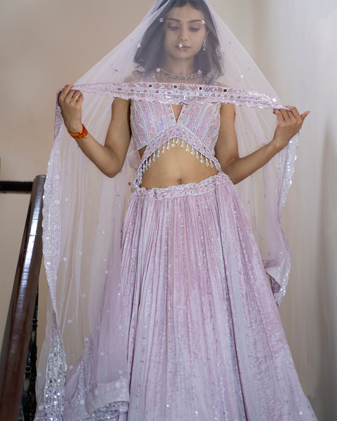 Baby Pink Light Lehenga from the Coral Reverie Collection