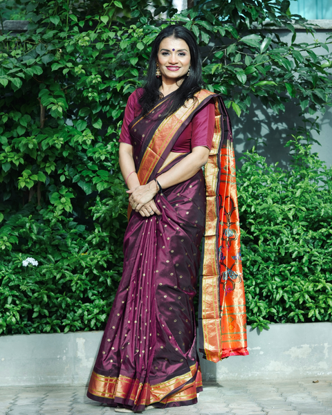 Jamuni Traditional Paithani Saree Featuring Nisha Mangalampalli