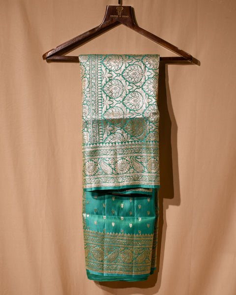 Green Banarasi Pure Silk Saree