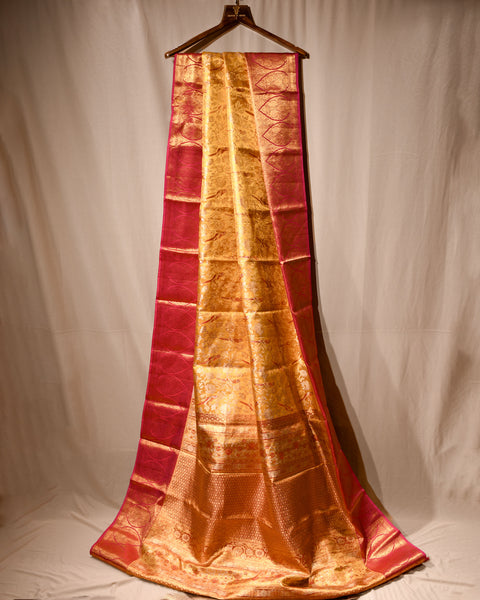 Classic Mustard Pure Silk Kanjivaram Saree