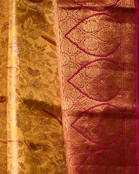 Classic Mustard Pure Silk Kanjivaram Saree