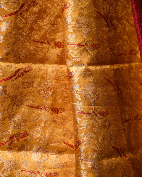 Classic Mustard Pure Silk Kanjivaram Saree