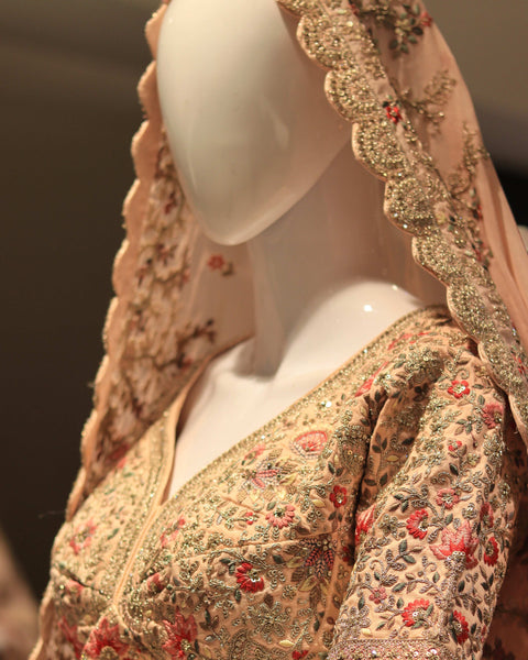 Blush Pink Embroidered Bridal Lehenga