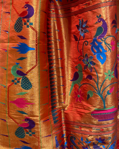 Radiant Yellow Pure Silk Paithani with Designer Border and Pallu