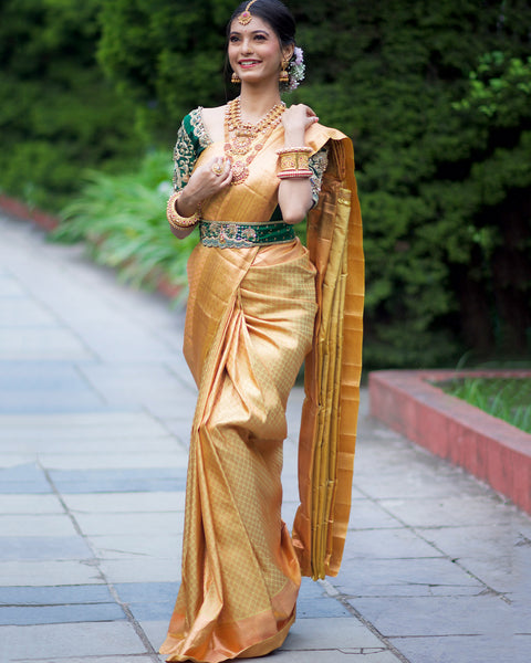 Golden Tissue Silk Saree