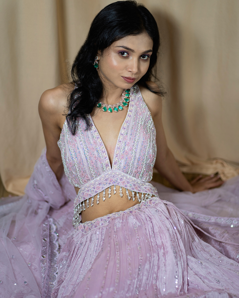 Baby Pink Light Lehenga from the Coral Reverie Collection