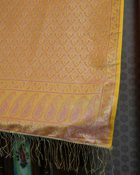 Amber Designer Brocade Pure Silk Shela