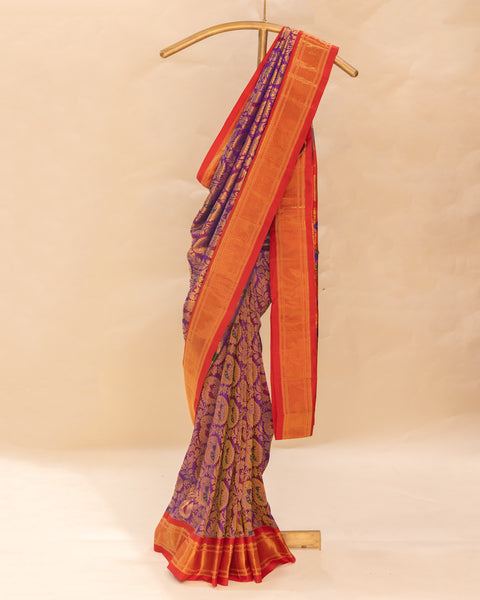 Printed Paithani Silk Saree