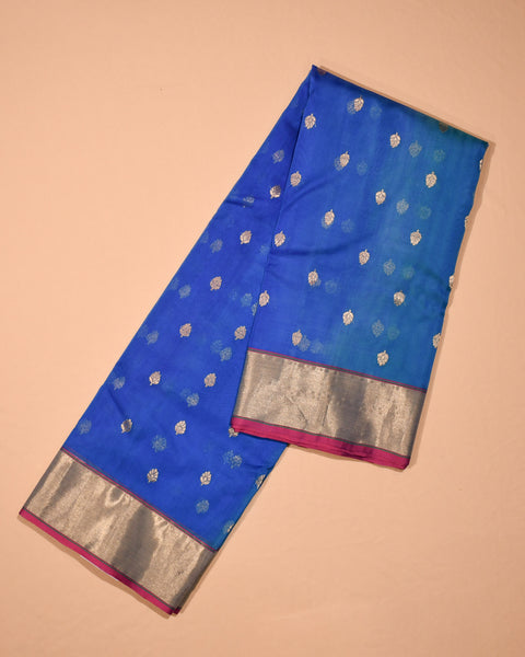 Blue Chanderi Saree