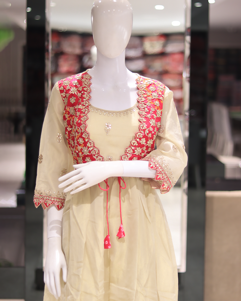 Beige Color One Piece Cotton Suit