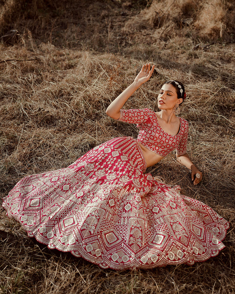 Rani Pink Bridal Lehenga
