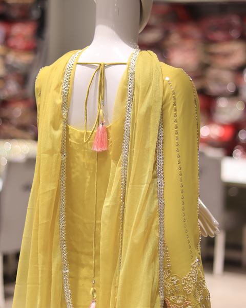 House of Hind Radiant Mustard Sharara Suit