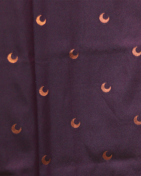 Purple Semi-Silk 9-Yard Paithani Saree with Teal Zari Border