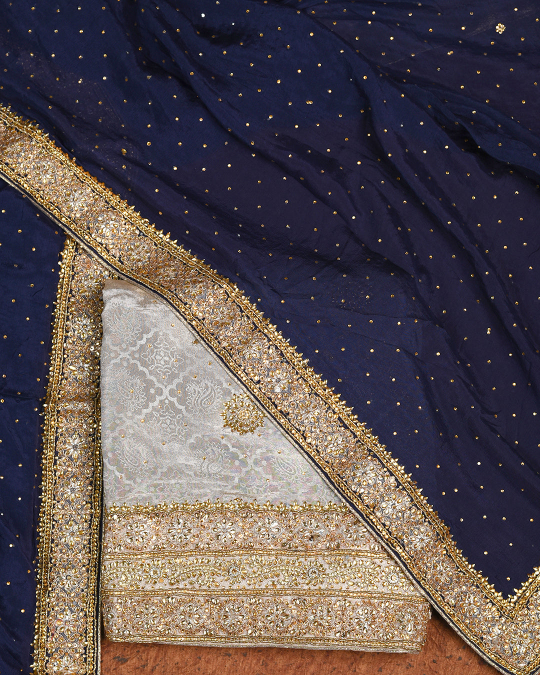 Cloud Grey Semi Stitched Suit – House of Hind