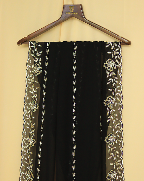 Black Designer Saree with Beautiful Border