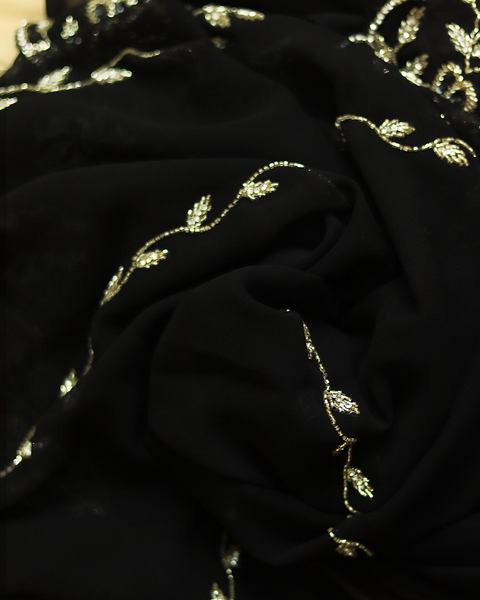 Black Designer Saree with Beautiful Border