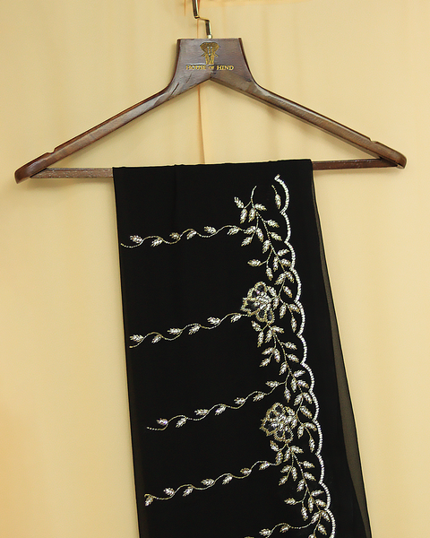 Black Designer Saree with Beautiful Border