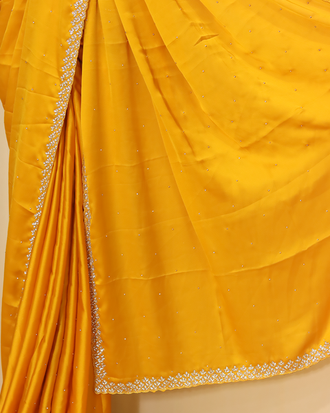 Mustard Yellow Designer Saree