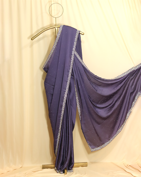 Midnight Blue Designer Saree
