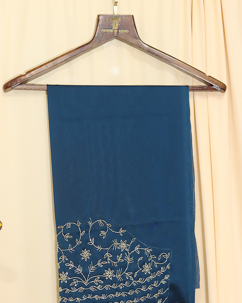 Midnight Elegance Navy Blue Designer Saree – A Timeless Statement