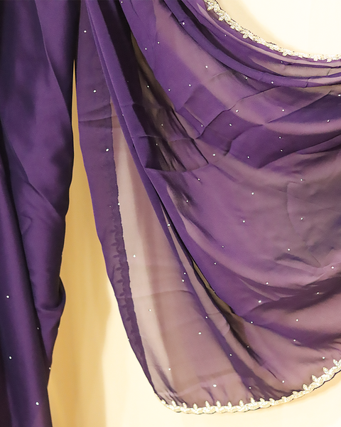 Royal Amethyst Purple Designer Saree – A Statement of Elegance