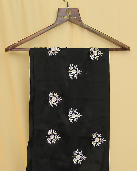 Elegance Redefined: Embroidery Black Saree