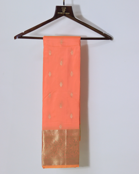 Gajri Colour Semi-Silk Kanjivaram Saree for Weddings