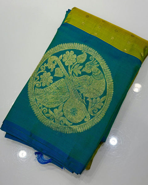 Green Big Border Kanjeevaram Pure Silk Saree