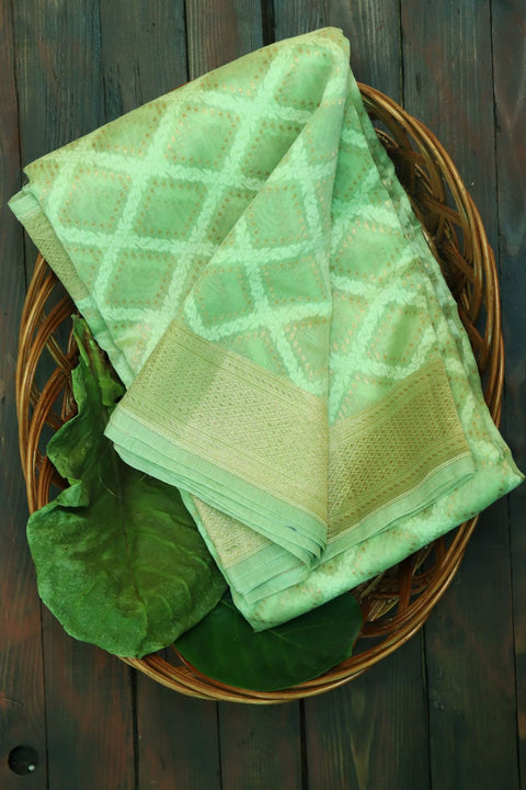 Light Green Kosa Silk Saree