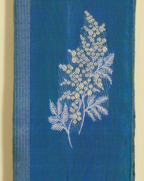 Peacock Blue Charm with Silver Zari Embellishments Kanjivaram Pure Silk Saree