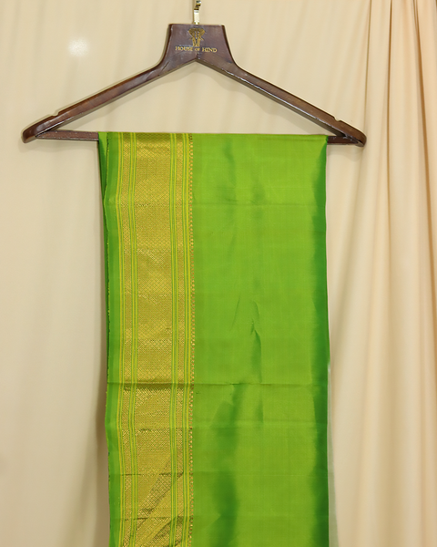 Pista Green Pure Silk Paithani Saree with Chatai Border