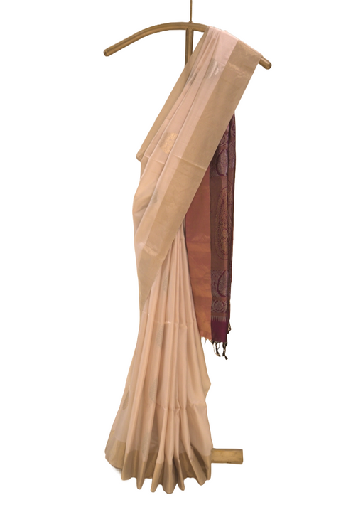 Ivory Pure Soft Silk Saree