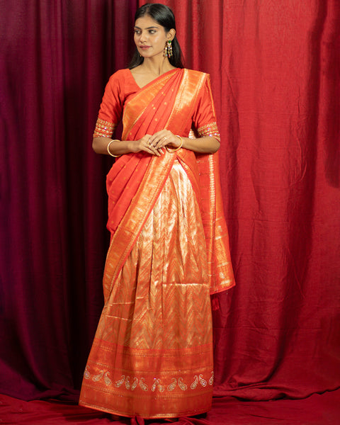 Tomato Red Lehenga