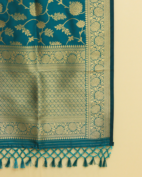 Turquoise Banarasi Shela