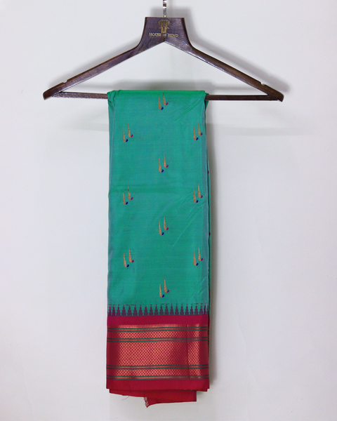 Turquoise Colour Paithani Saree